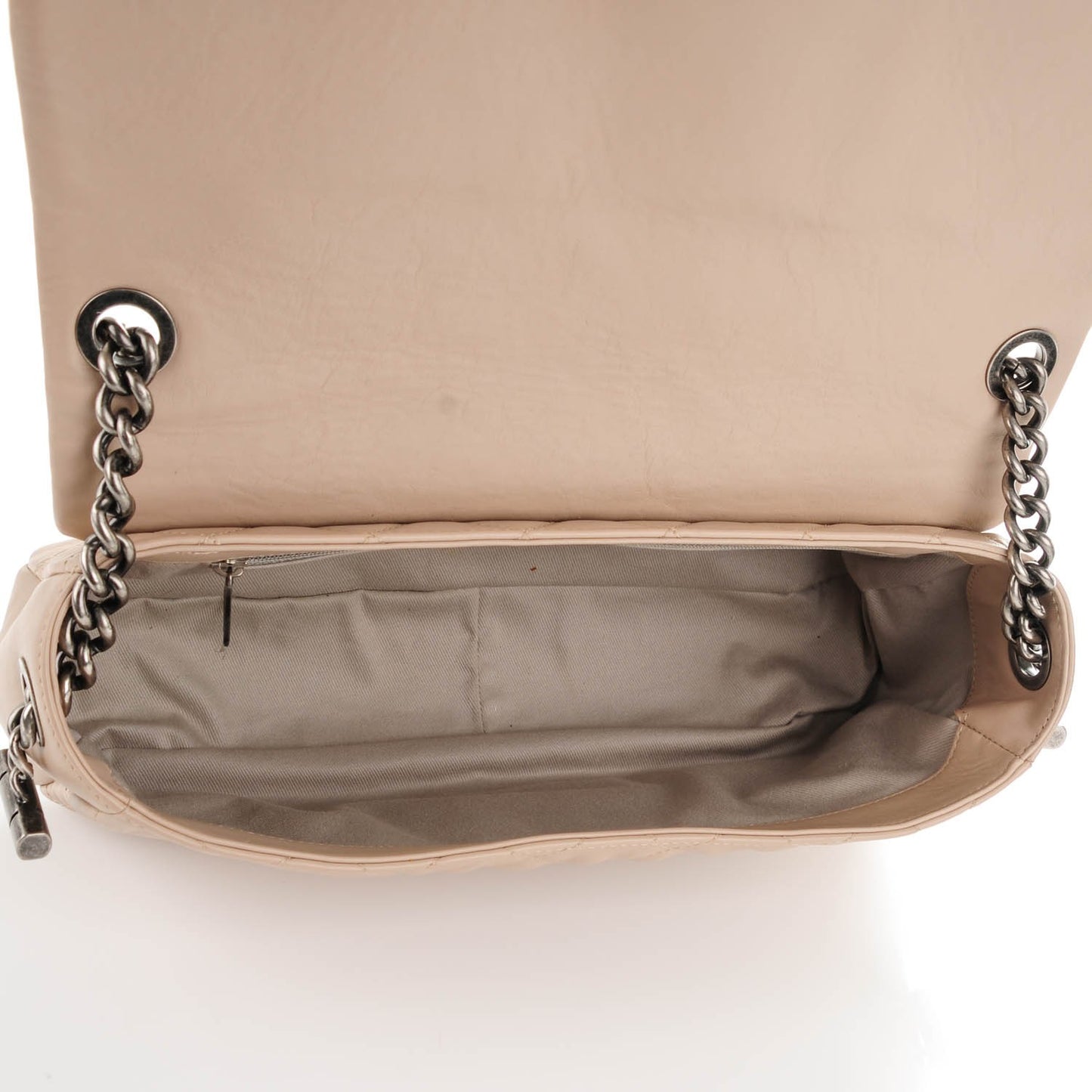 Calfskin Large Country Chic Flap Ecru Brown