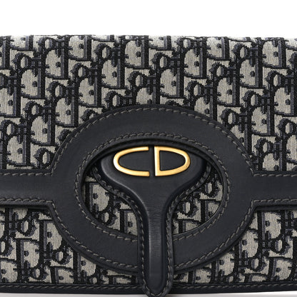 Christian Dior Oblique Fold Over Clutch Blue 7 of 8