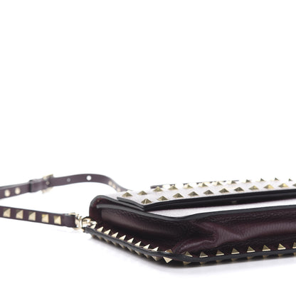 Valentino Garavani Pebbled Calfskin Rockstud Side Slip Crossbody Rubin 7 of 13