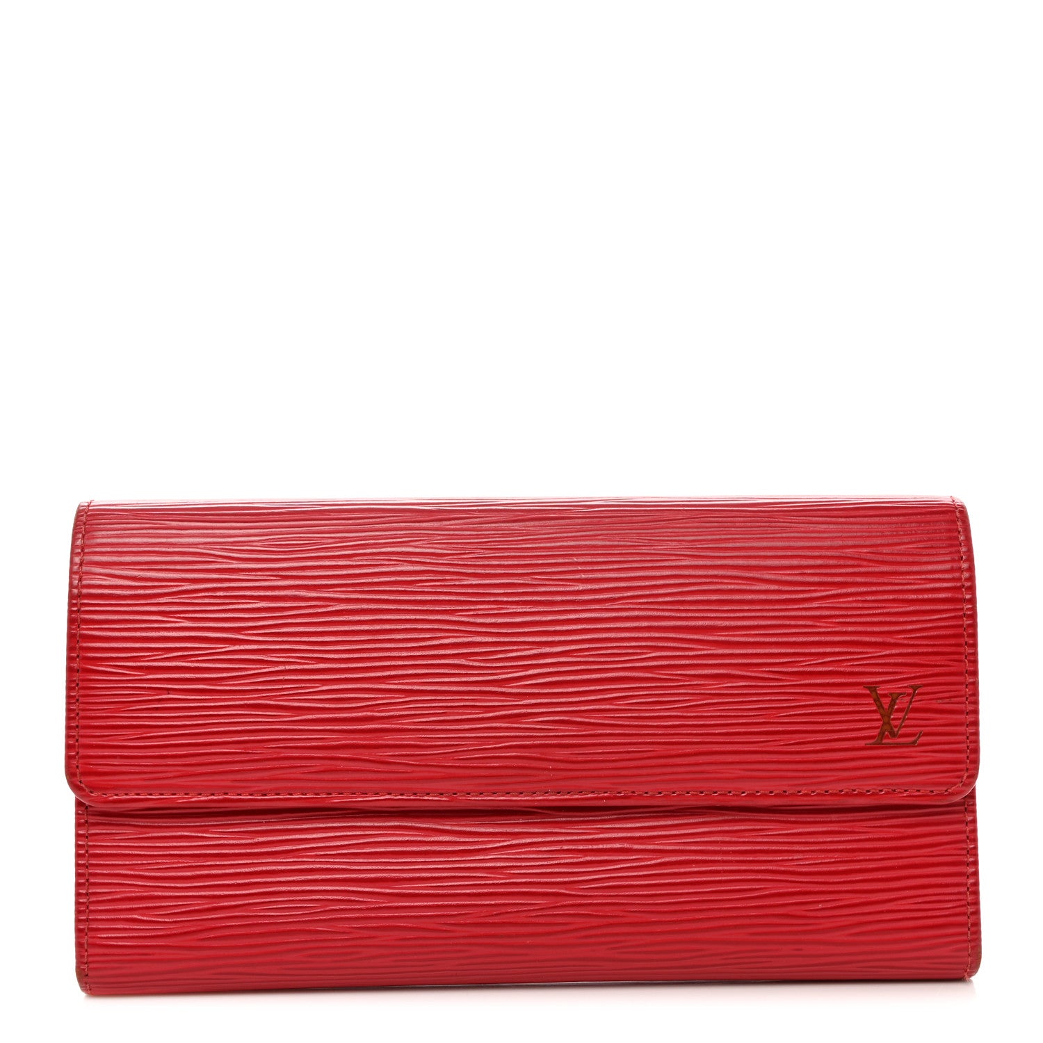 Louis Vuitton Epi Porte Tresor International Wallet Castillan Red 1 of 14