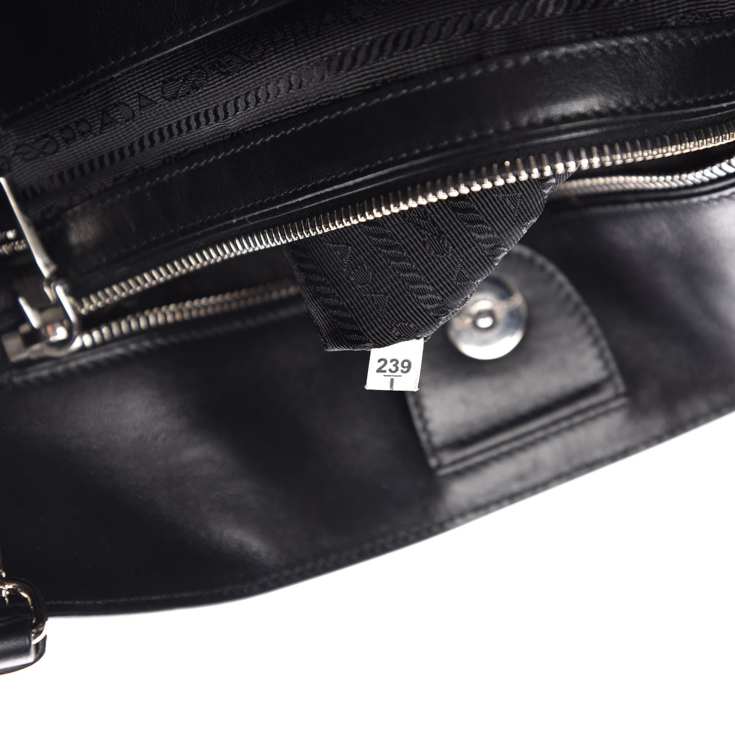 Prada Soft Calfskin Tote Black 9 of 14