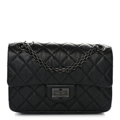 Chanel Aged Calfskin Quilted 2.55 Reissue Mini Flap So Black 1 of 11