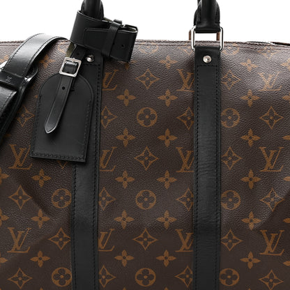 Louis Vuitton Monogram Macassar Keepall Bandouliere 45 14 of 18