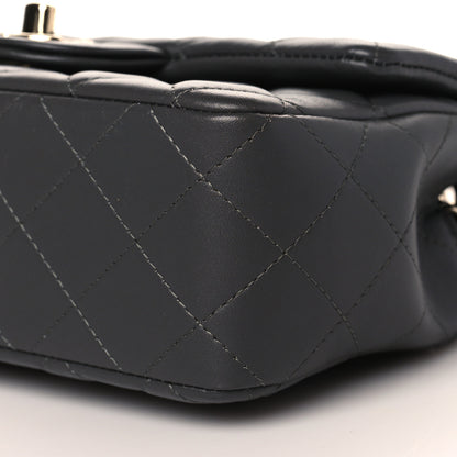 Chanel Lambskin Quilted Mini Rectangular Flap Dark Grey 8 of 11