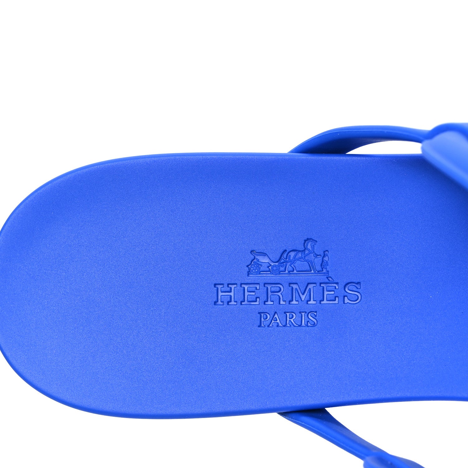 Hermes Rubber Womens Egerie Sandals  37 Bleu Outremer 7 of 9