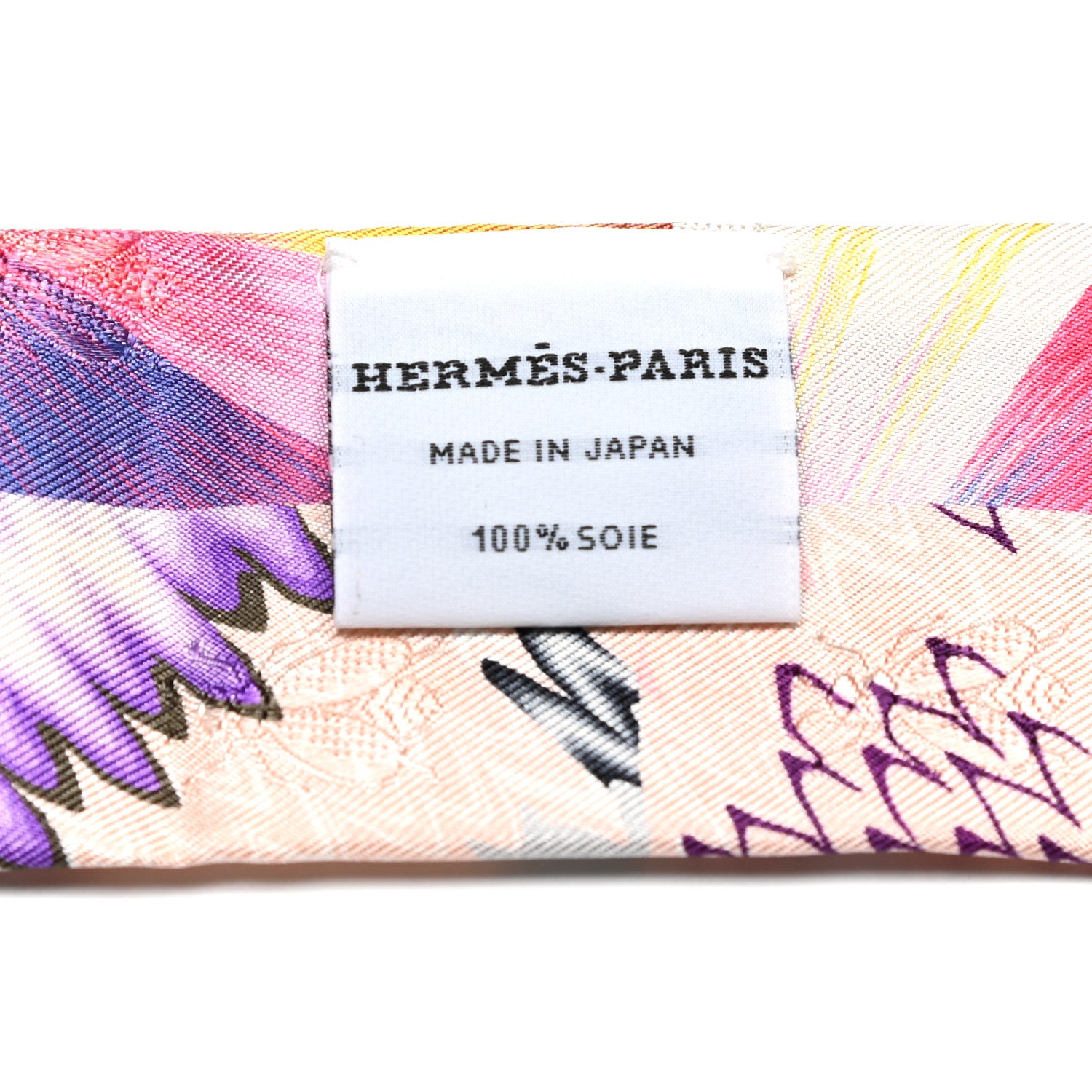 Hermes Silk All Over Marble Silk Twilly Rose Multicolor Ocre 4 of 4