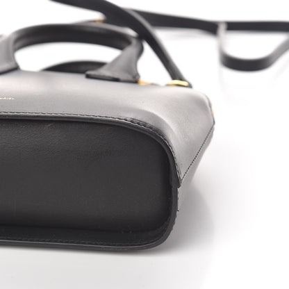 Mansur Gavriel Vegetable Tanned Calfskin Mini Round Top Handle Bag Black Flamma 11 of 11
