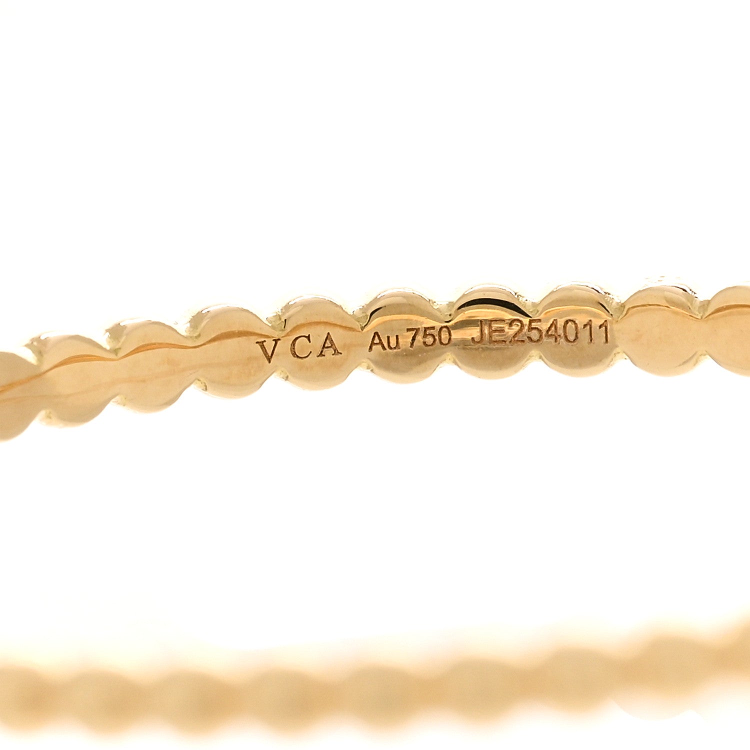 Van Cleef & Arpels 18K Yellow Gold Small Perlee Hoop Earrings 4 of 4
