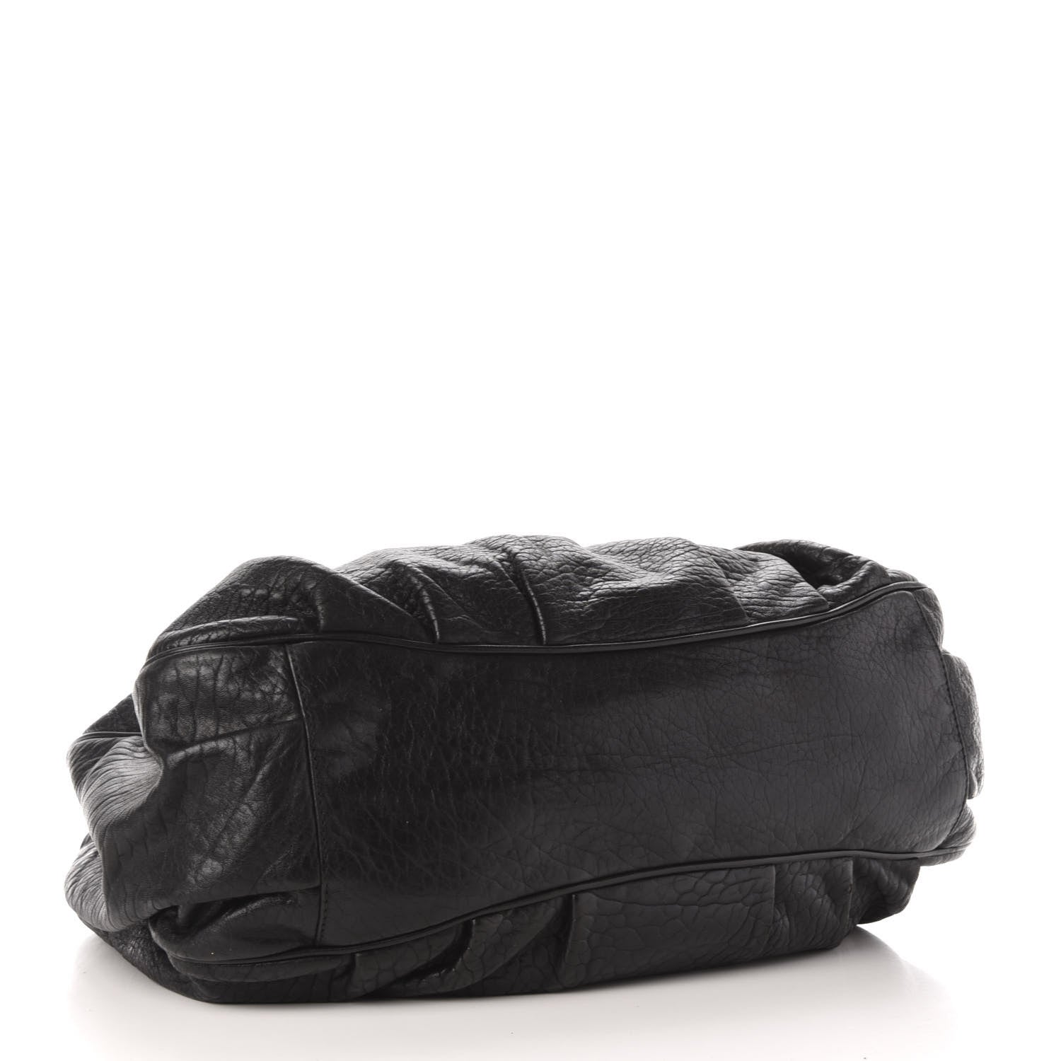 Fendi Crinkled Lambskin Mia Tote Black 4 of 11