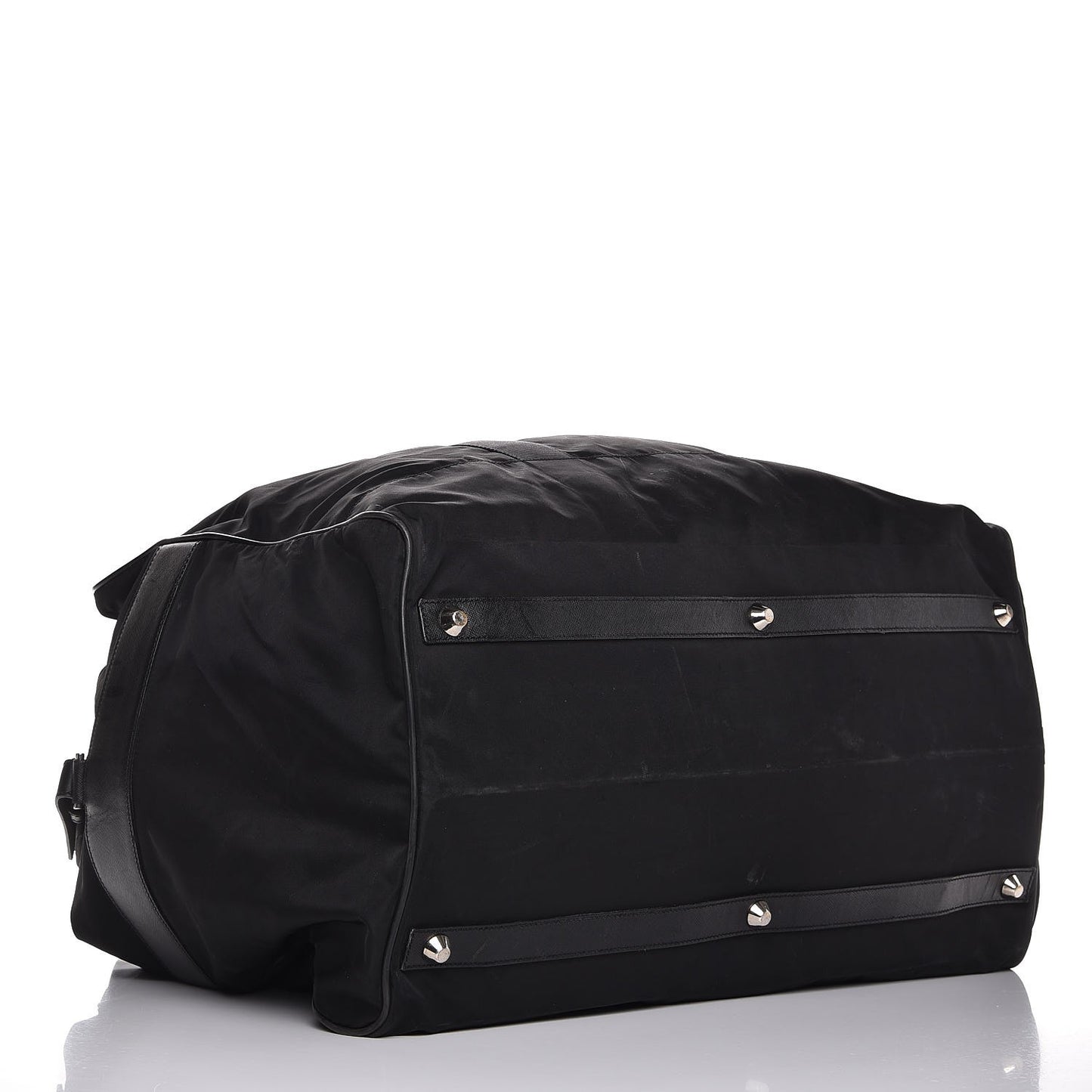 Tessuto Nylon Saffiano Viaggio Carry On Travel Bag Black