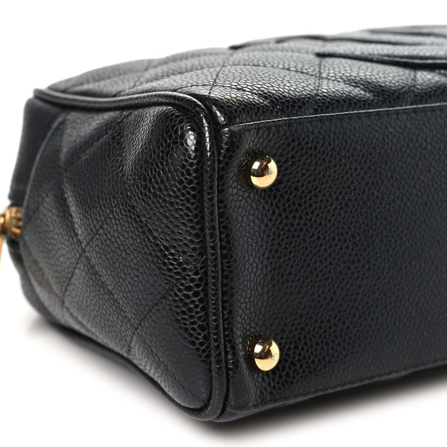 Caviar Quilted Small Bowler Black
