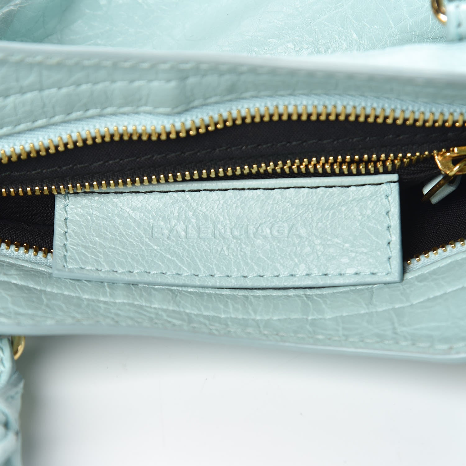 Balenciaga Agneau Giant 12 Gold Hardware Mini City Bleu Maldives 6 of 10