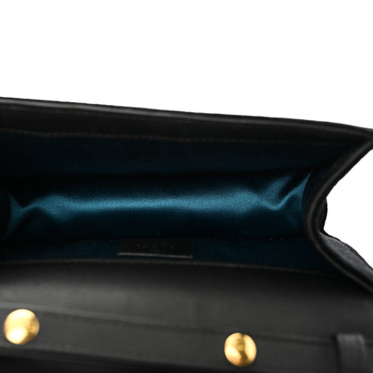 Gucci Velvet Crystal Square G Shoulder Bag Black 5 of 10