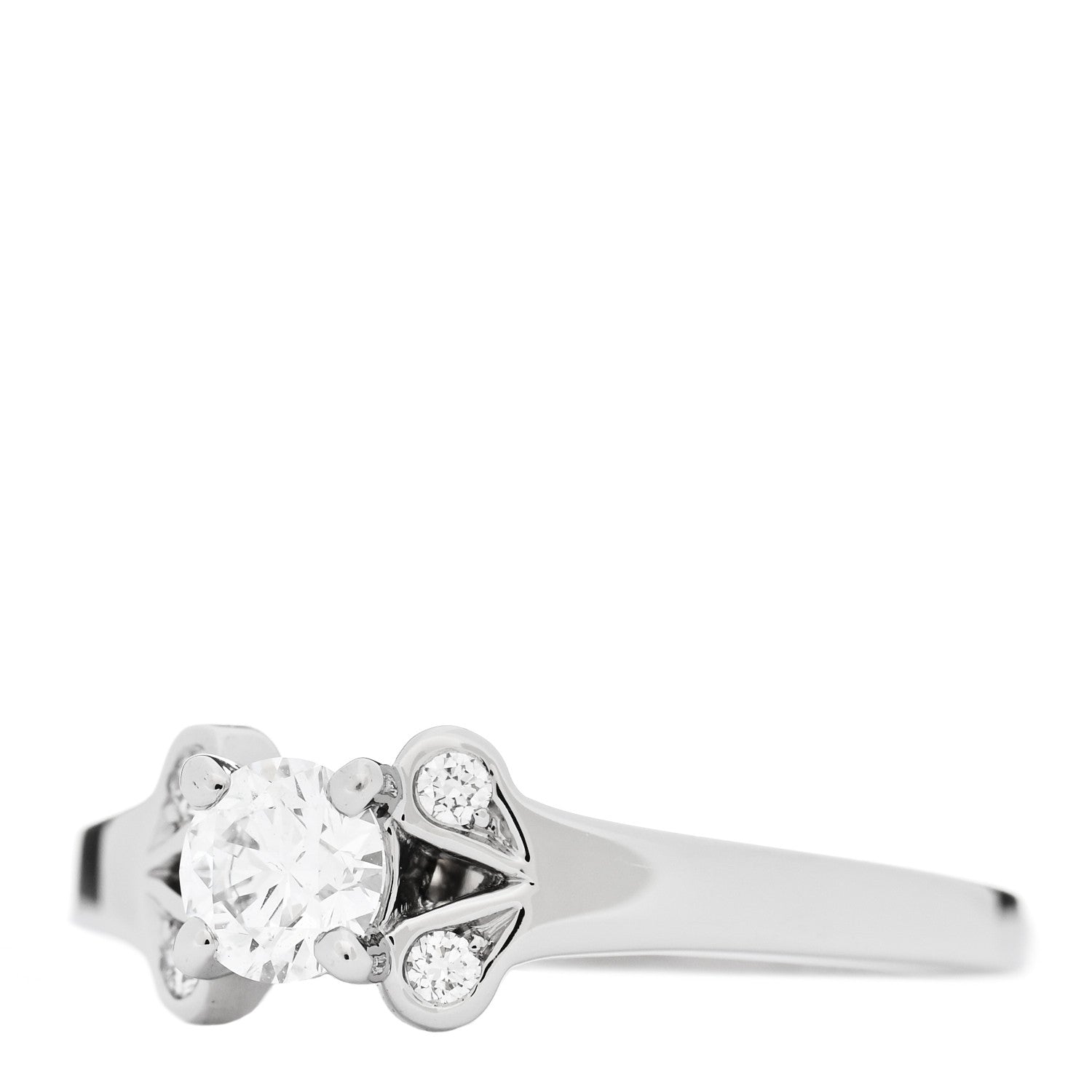 Cartier Platinum Diamond .26ct Ballerine Solitaire Engagement Ring 45 3.25 3 of 7