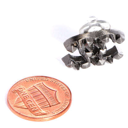Chanel Ruthenium CC Spike Clip On Earrings 8 of 13