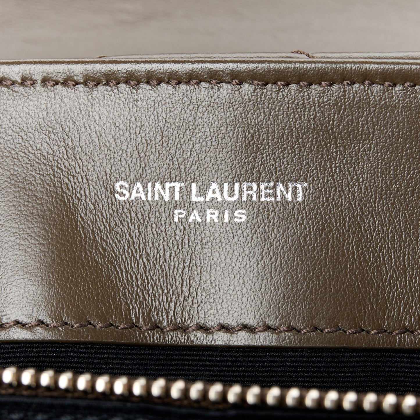 Calfskin Y Quilted Monogram Small Loulou Chain Satchel Military Olive