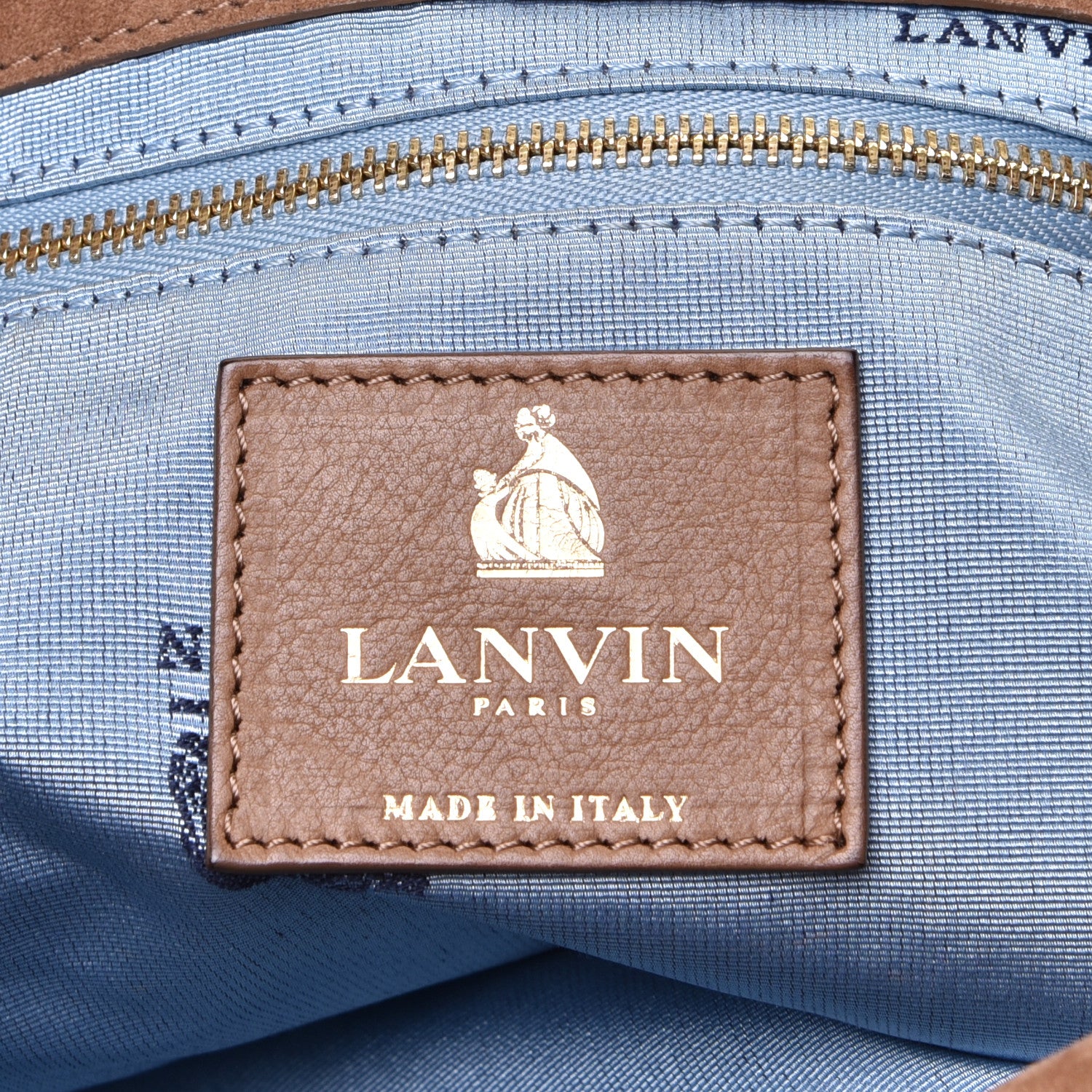 Lanvin Suede Studded Hobo Taupe 10 of 14