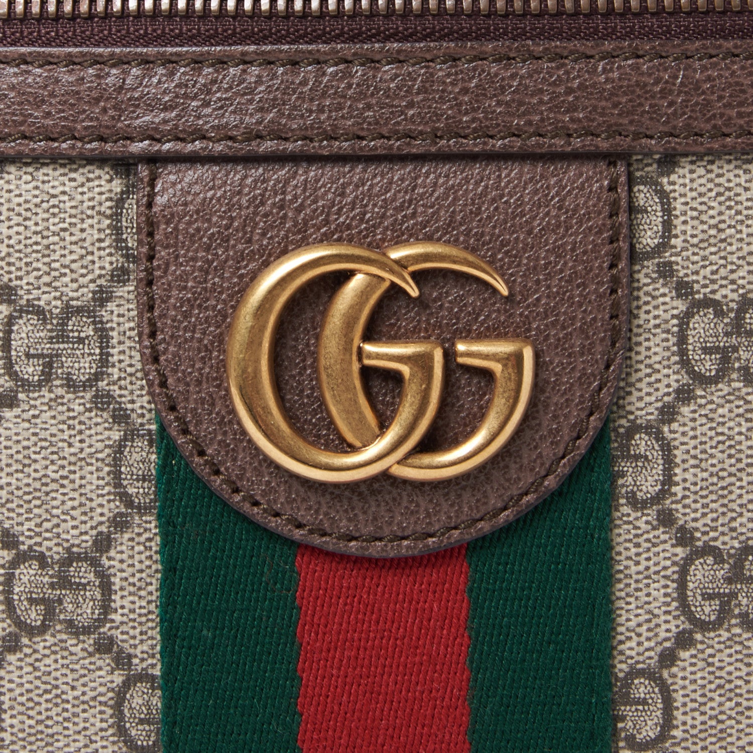 Gucci GG Supreme Monogram Web Small Ophidia Messenger Bag Brown 7 of 8