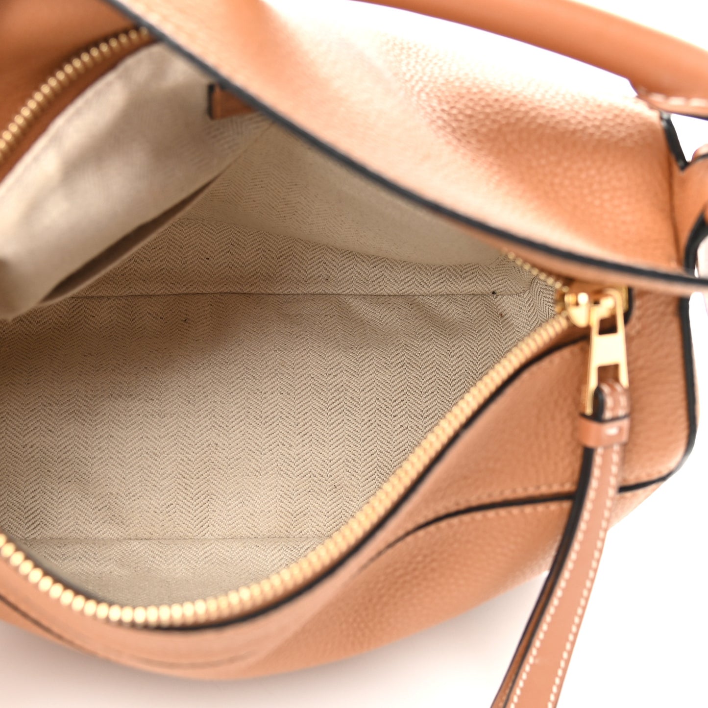 Calfskin Small Puzzle Bag Light Caramel