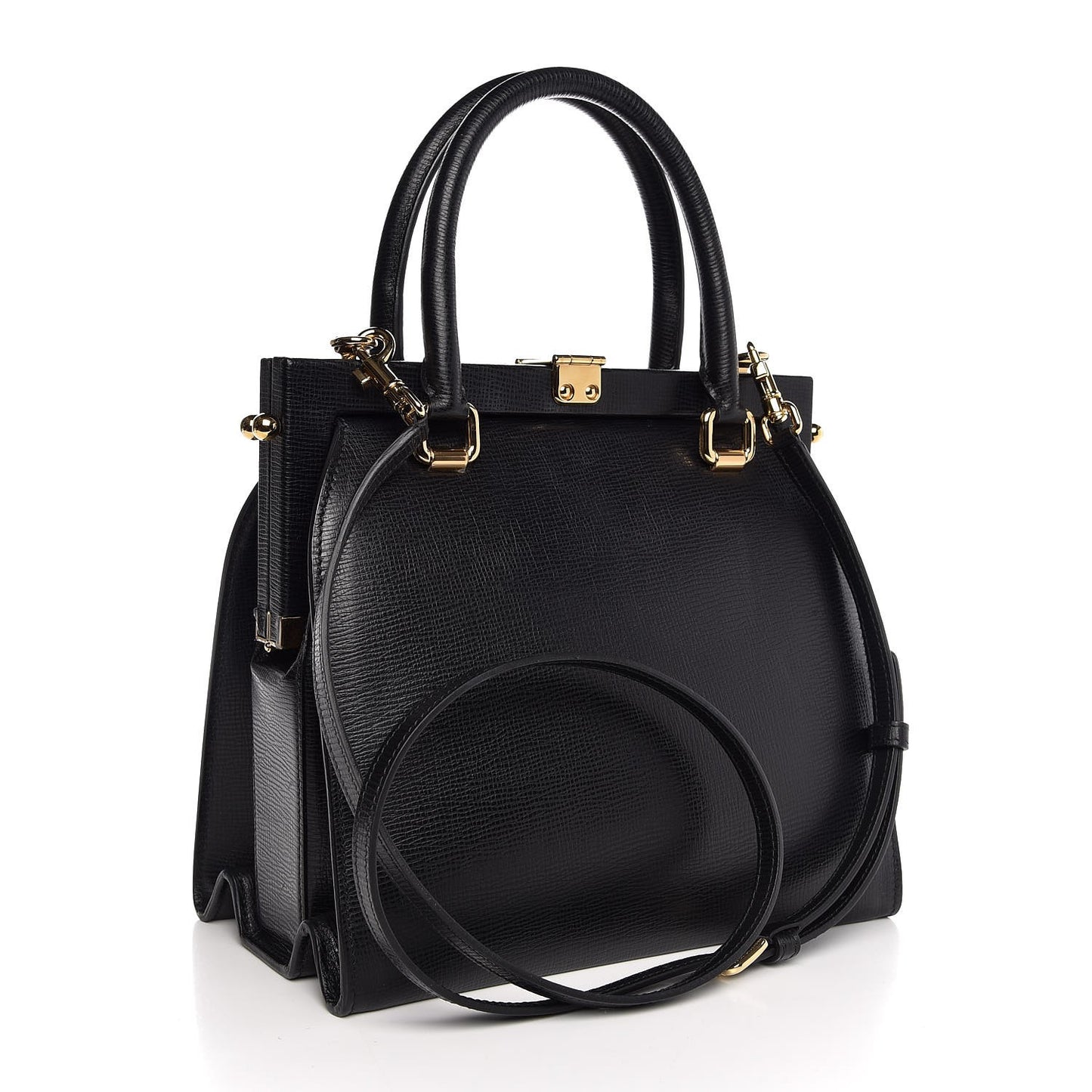 Dauphine Embroidered Studded Mini Palmellato Black