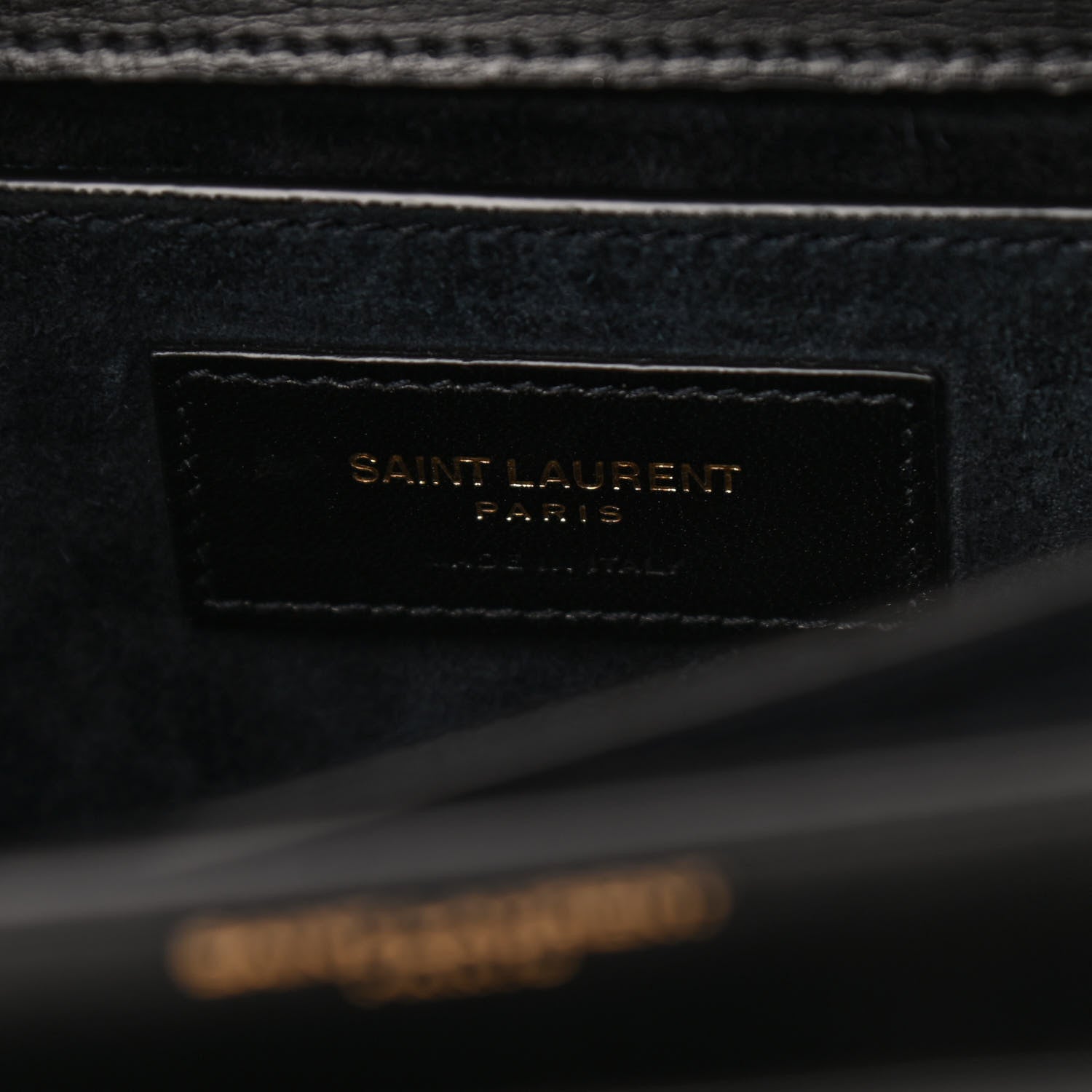Saint Laurent Calfskin Suede Leopard Print Medium Monogram Sunset Black 6 of 10