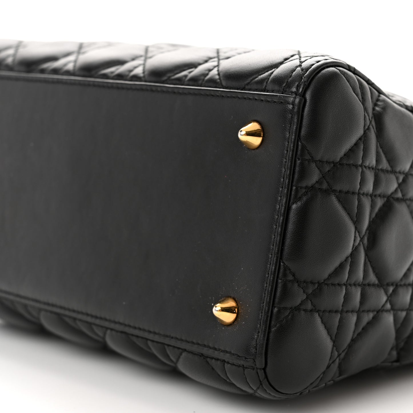 Lambskin Cannage Medium Lady Dior Black