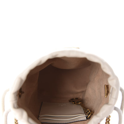 Gucci Calfskin Matelasse Mini GG Marmont 2.0 Bucket Bag White 5 of 11