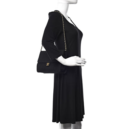 Chanel Jersey Quilted Medium Single Flap Black 1 of 12
