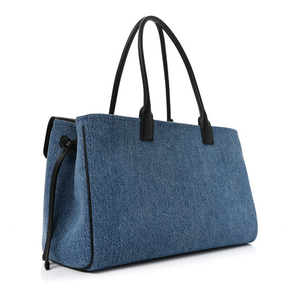 Chanel Denim Calfskin Urban Essentials Large Shopping Bag Blue Black 3 of 10