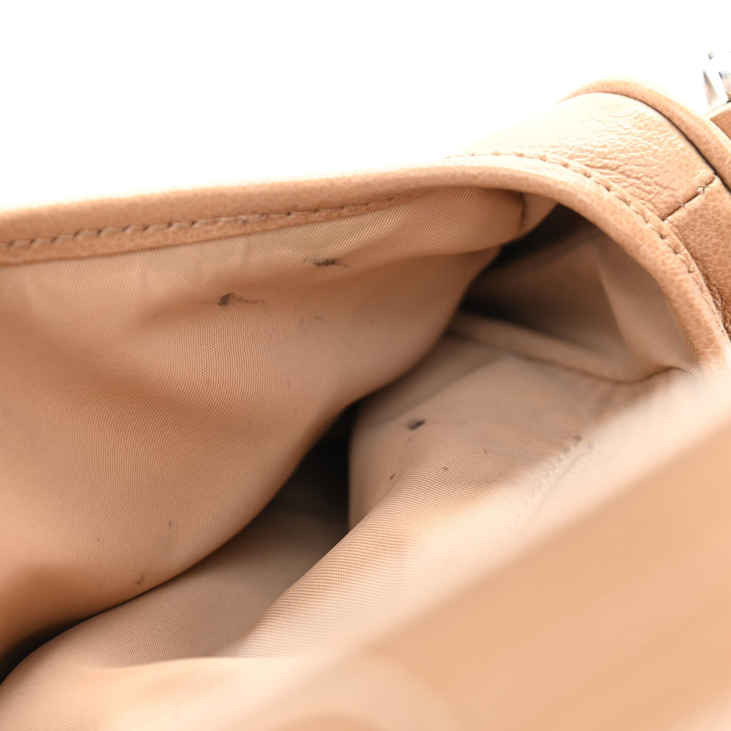 Christian Dior Grained Calfskin Saddle Bag Beige 8 of 14