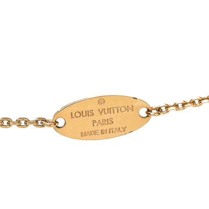 Louis Vuitton Crystal Precious Nanogram Name Tag Necklace Gold Silver 4 of 5