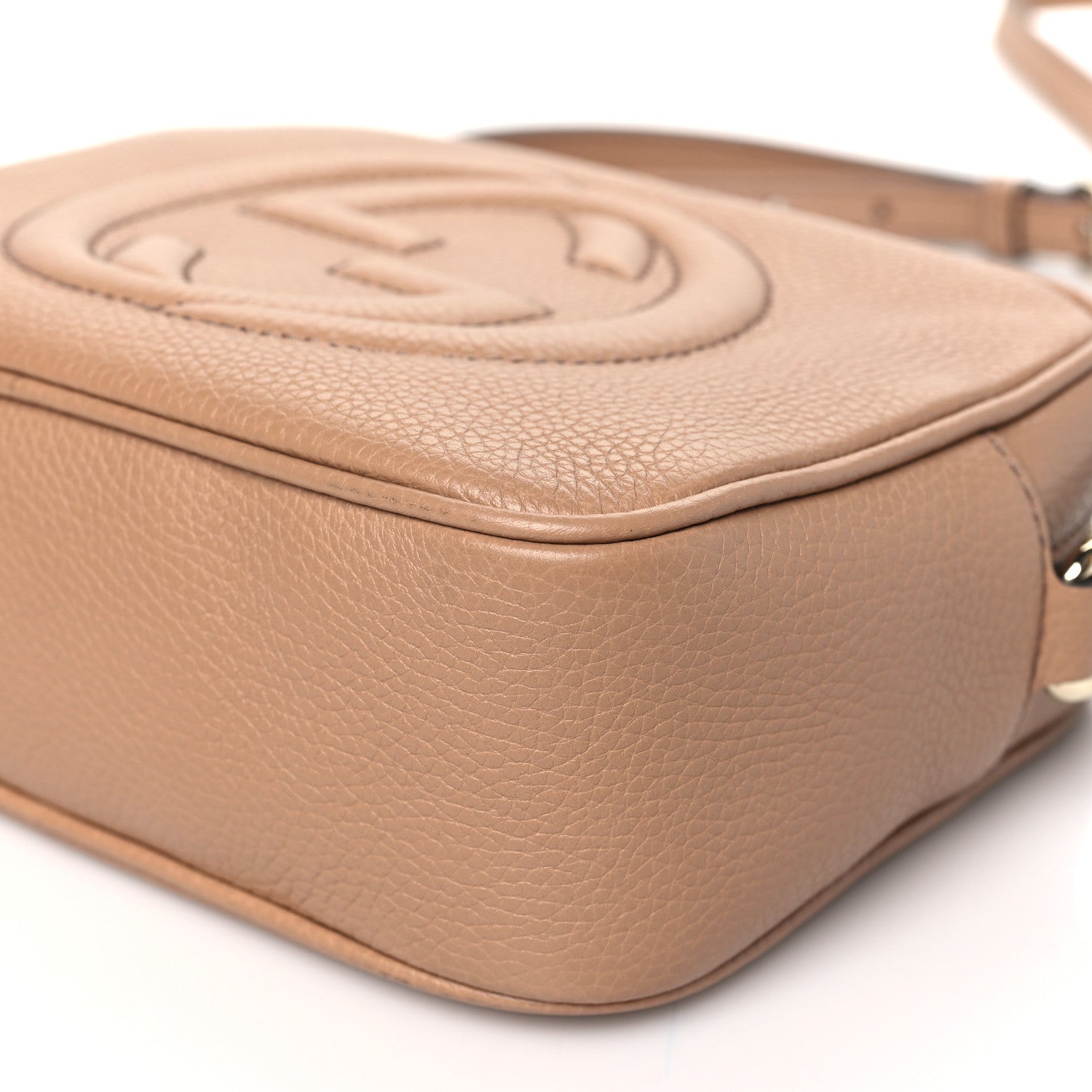 Gucci Pebbled Calfskin Small Soho Disco Bag Camelia 10 of 11