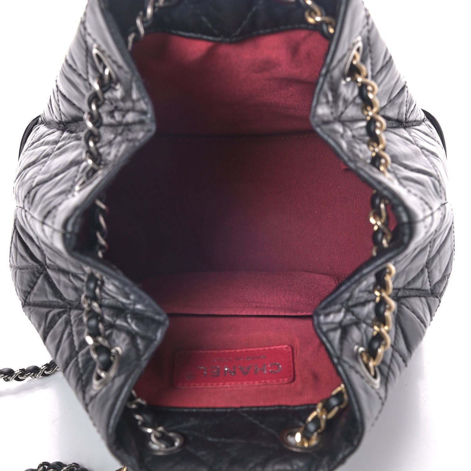 Chanel Aged Calfskin Quilted Small Gabrielle Backpack Black 4 of 8