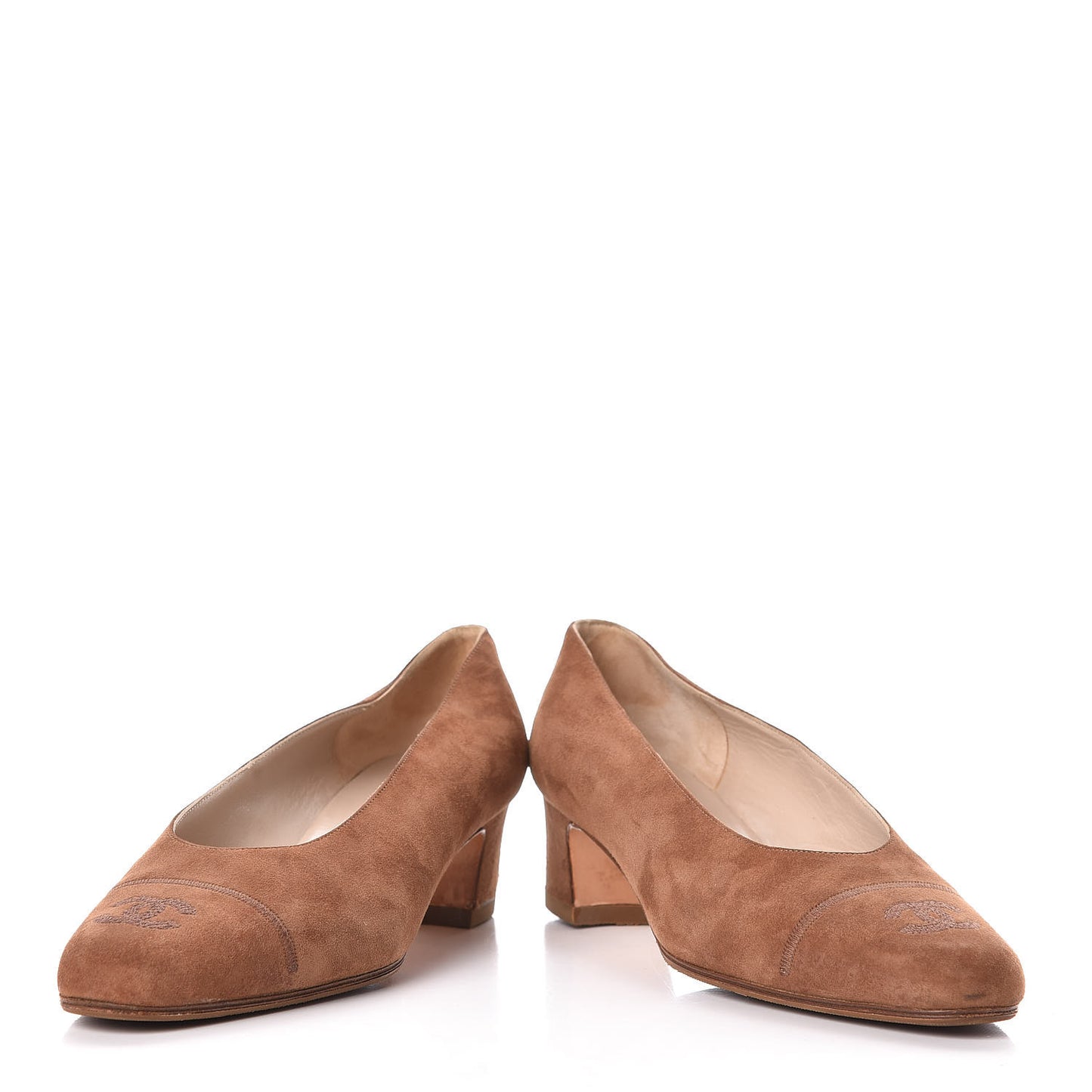 Suede CC Cap Toe Pumps 35.5 Brown