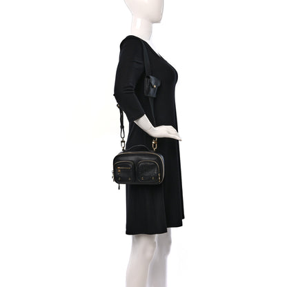 Louis Vuitton Calfskin Monogram Embossed Utility Crossbody Black 2 of 11