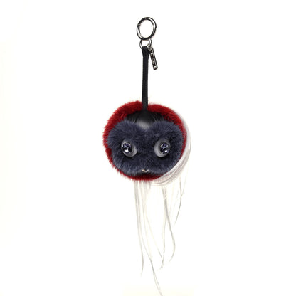 Fendi Mink Goat Fur QuTweet Funkyfur Bag Bug Charm Pimento Black Multicolor 1 of 5