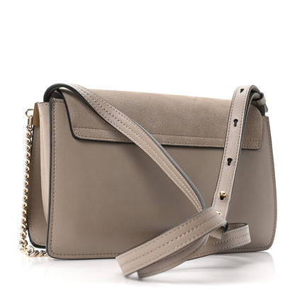 Chloe Suede Calfskin Small Faye Shoulder Bag Motty Grey 3 of 10