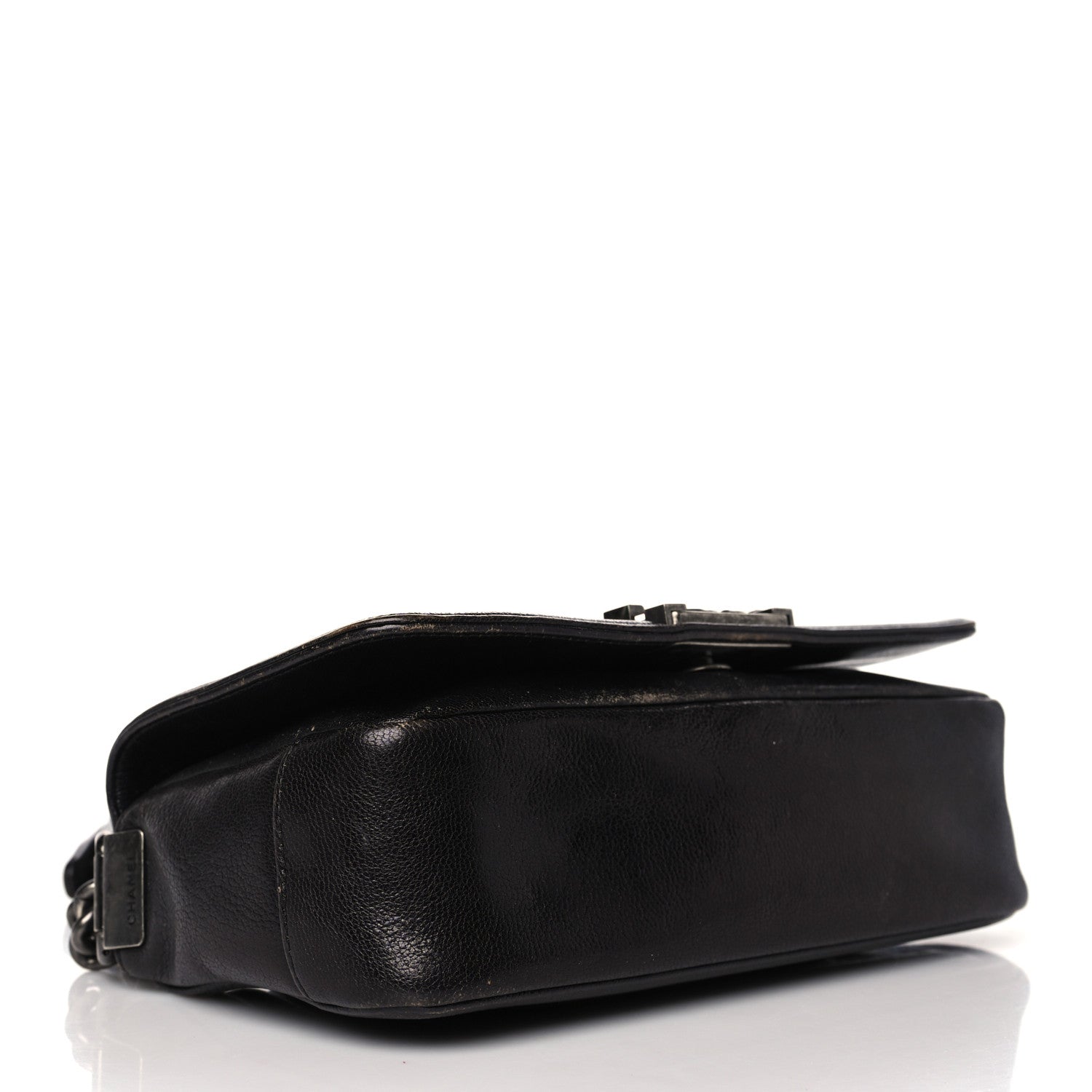Chanel Goatskin Ombre Faded Quilted Small Boy Flap Black Grey 3 of 16