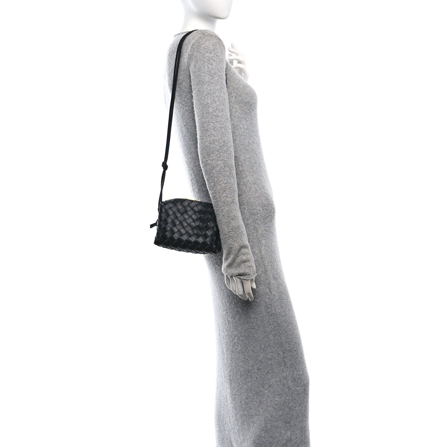 Bottega Veneta Nappa Intrecciato Mini Loop Camera Bag Black 2 of 10