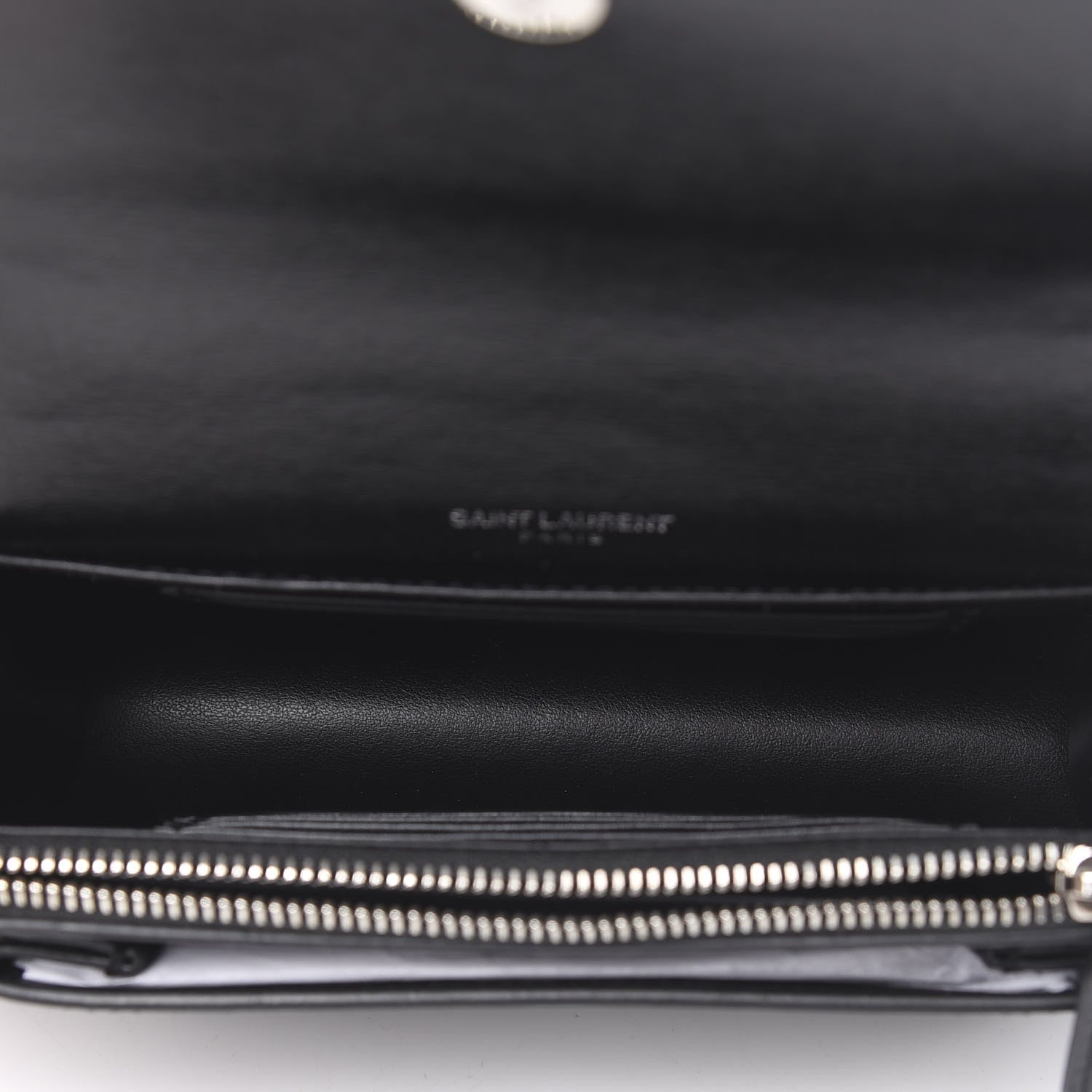Saint Laurent Calfskin Monogram Sunset Chain Wallet Black 4 of 10