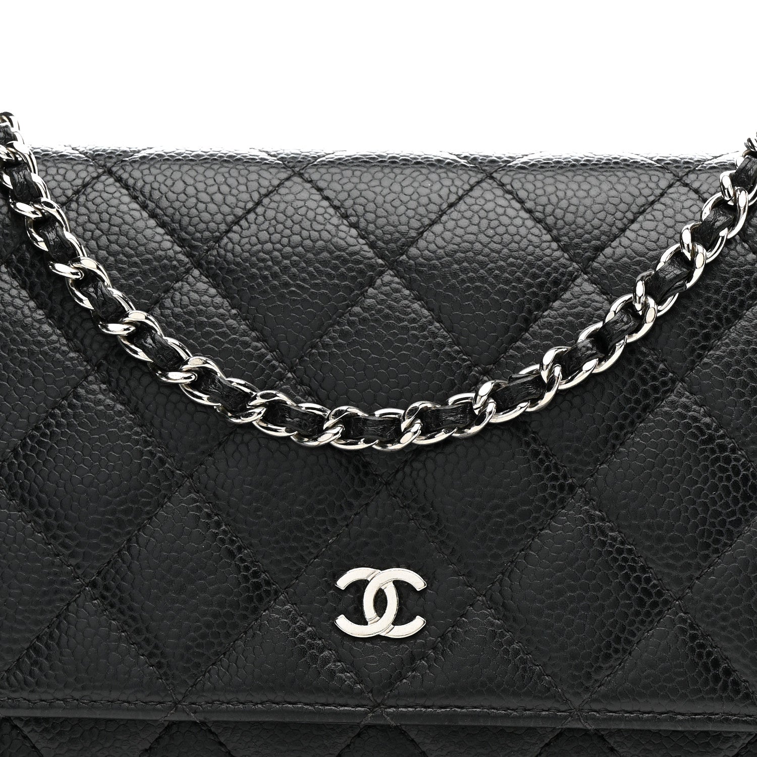 Chanel Caviar Quilted Wallet on Chain WOC Black 9 of 17
