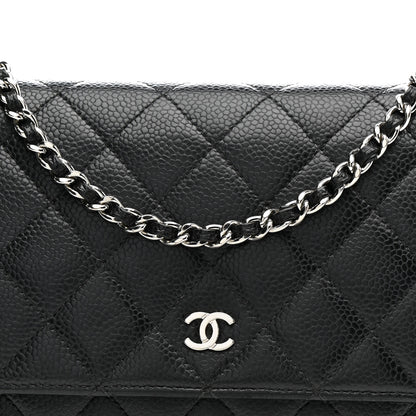 Chanel Caviar Quilted Wallet on Chain WOC Black 9 of 17