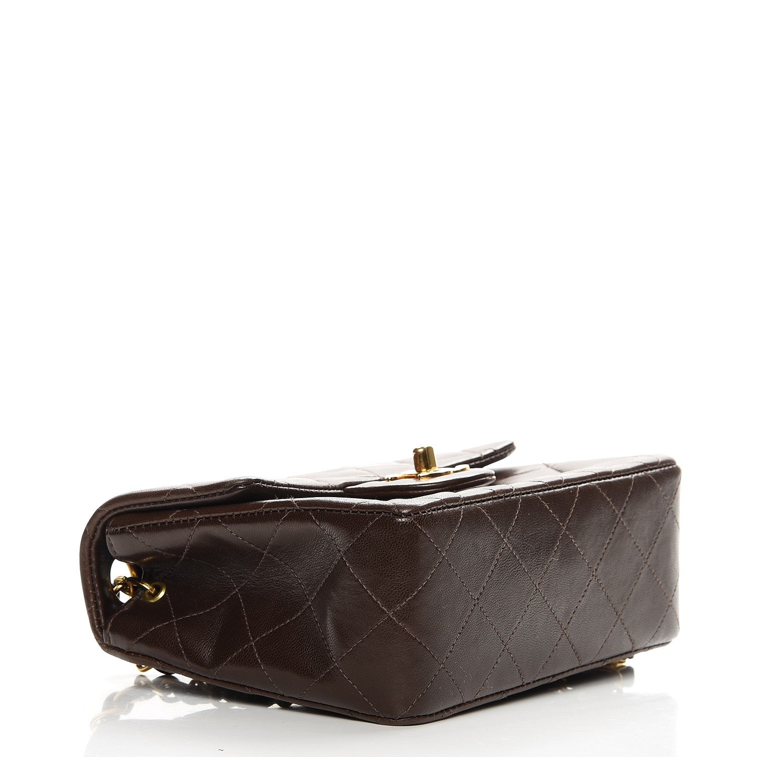 Chanel Lambskin Quilted Mini Square Flap Brown 4 of 12