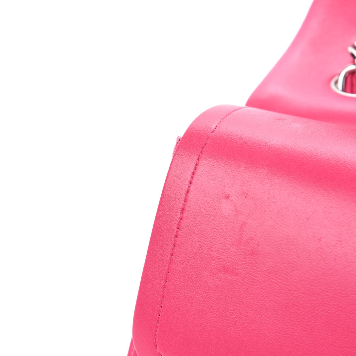 Lambskin Quilted Jumbo Double Flap Dark Pink