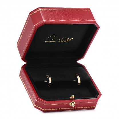 Cartier 18K Pink Gold Small LOVE Hoop Earrings 6 of 6