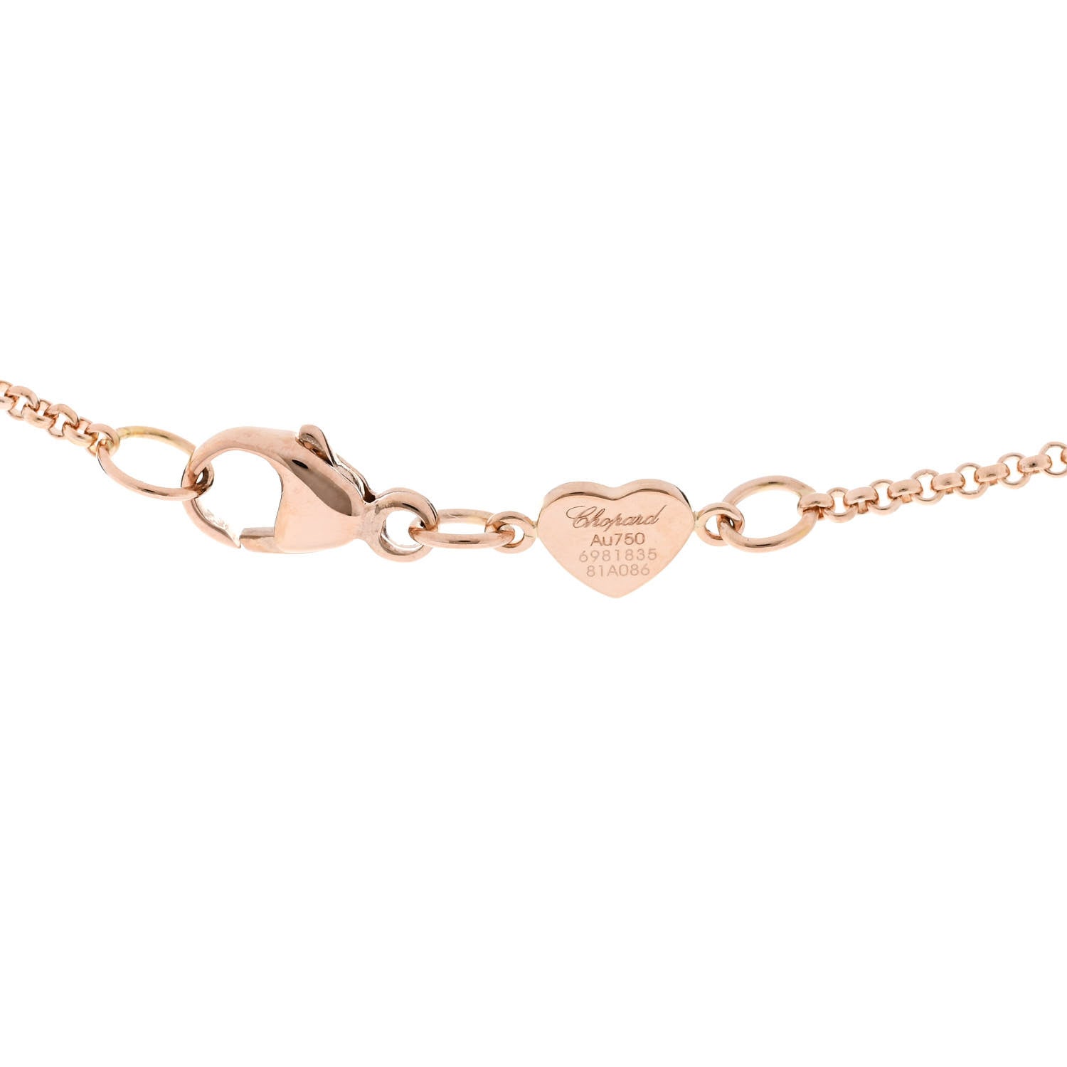 Chopard 18K Rose Gold Pink Opal My Happy Hearts Pendant Necklace 4 of 6