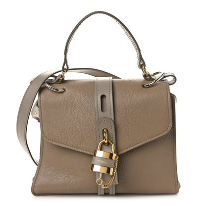 Chloe Shiny Grained Calfskin Small Aby Day Shoulder Bag Motty Grey 1 of 8
