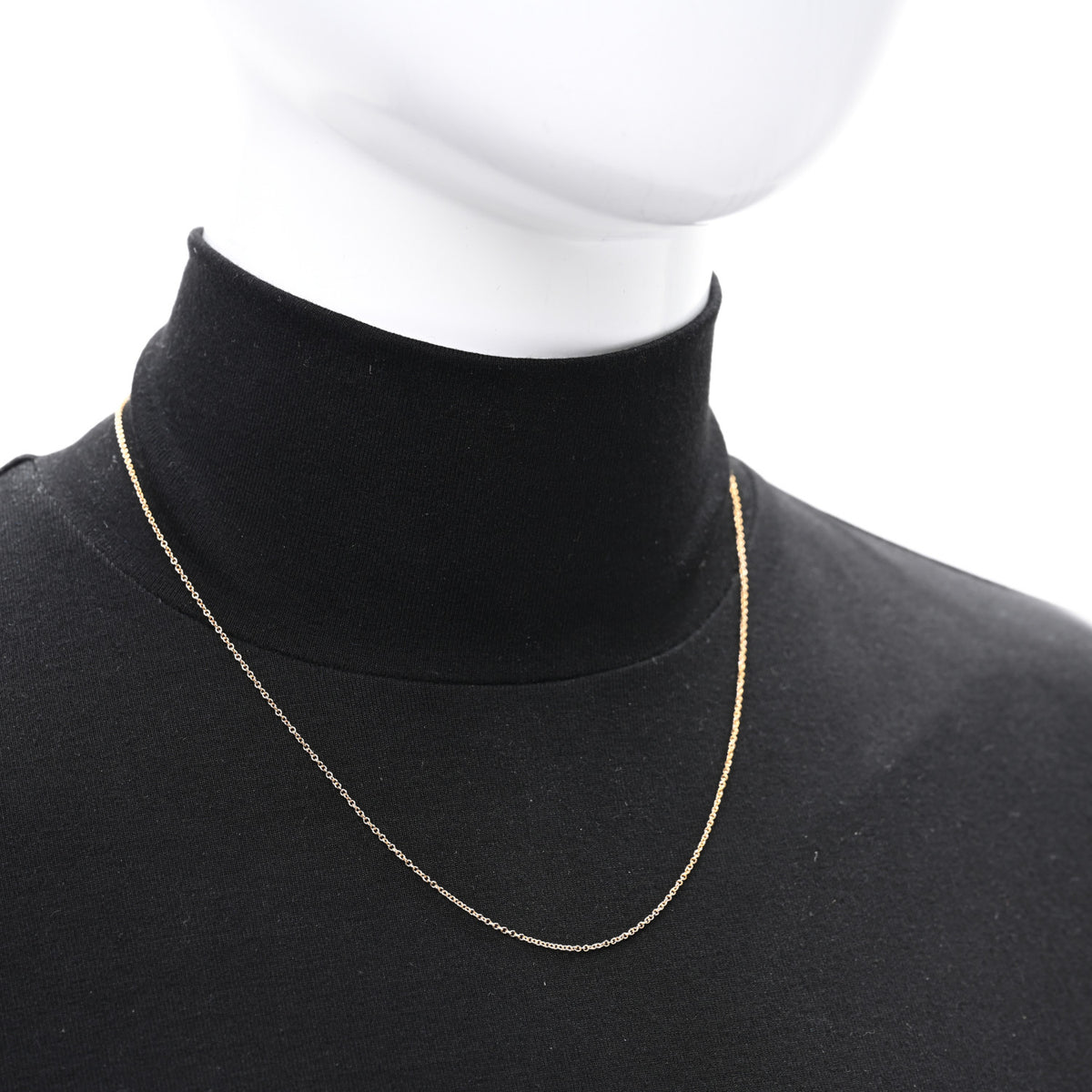18K Rose Gold Small Chain Necklace 18"