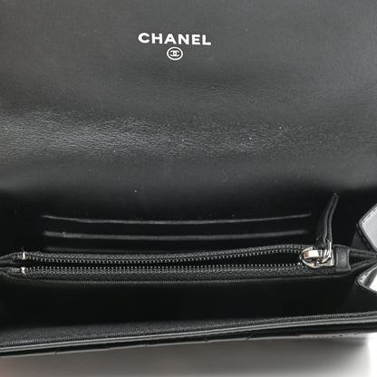 Chanel Patent Calfskin Quilted Small Flap Wallet Black 5 of 7
