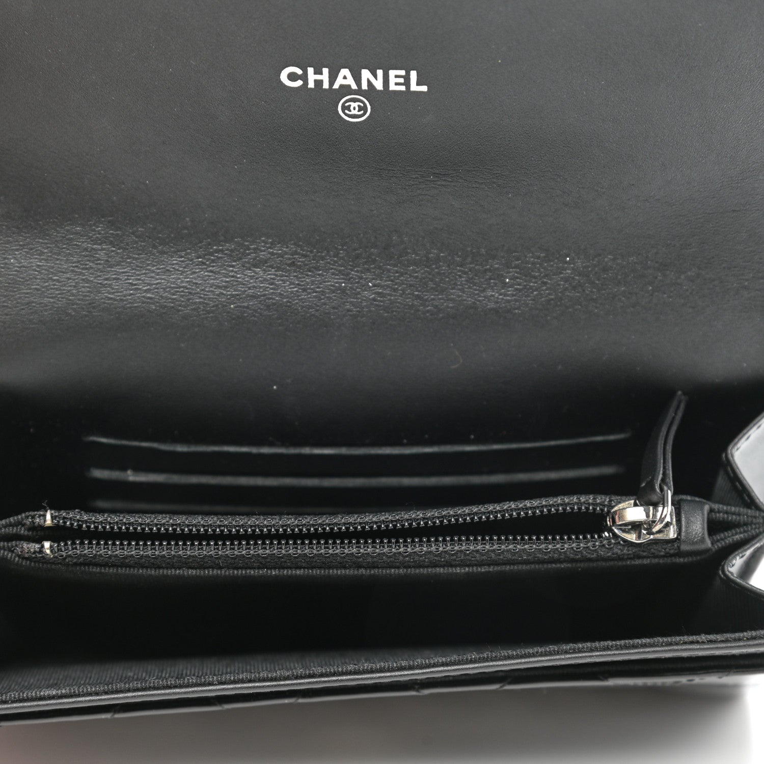 Chanel Patent Calfskin Quilted Small Flap Wallet Black 5 of 7